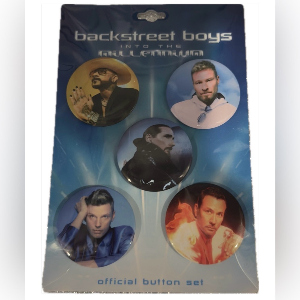 Backstreet Boys Sphere Official Button Set New Collectible